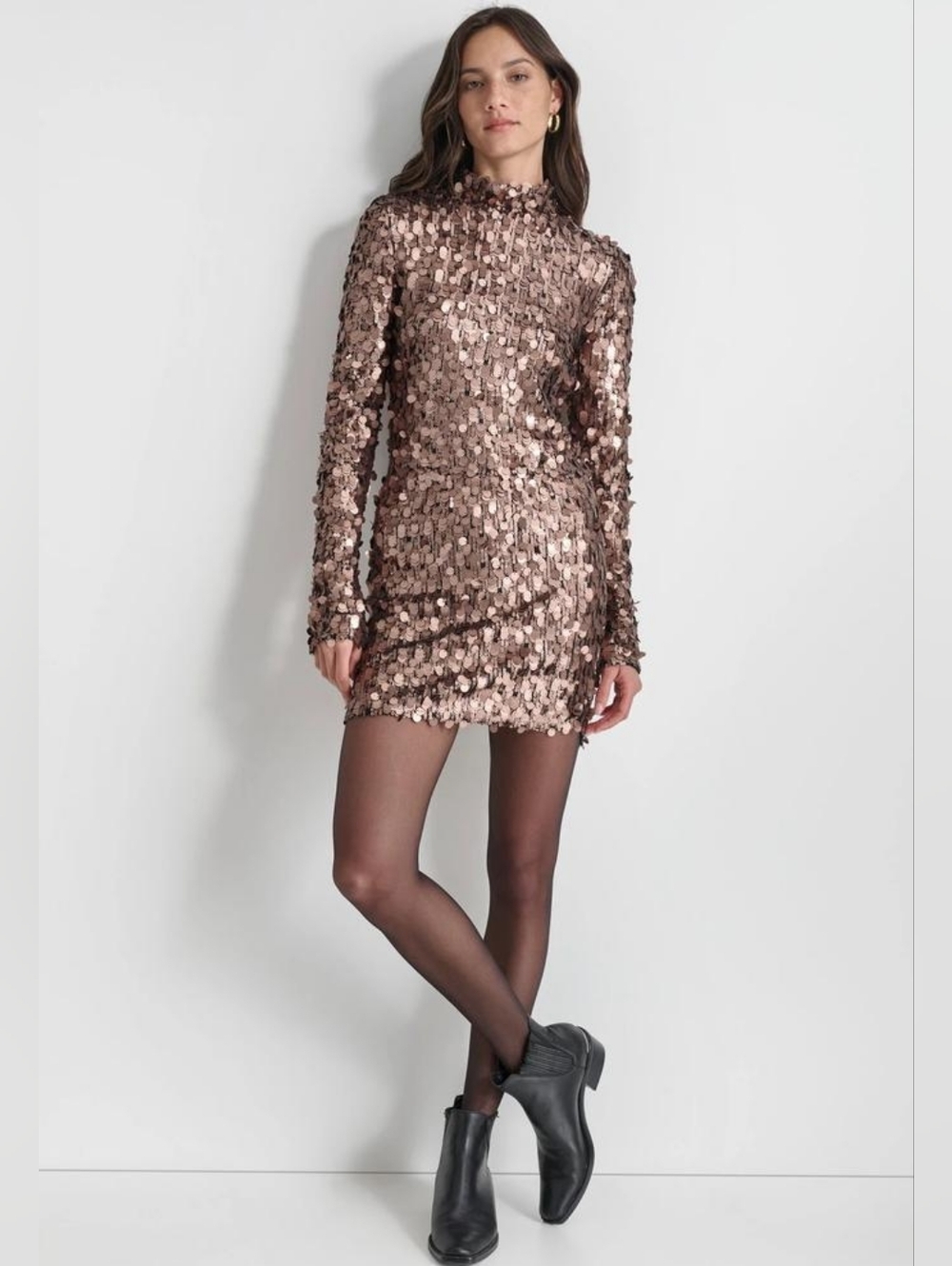 🤎 DKNY Sequin Top & Skirt Set, Size M ~ New w/ tags